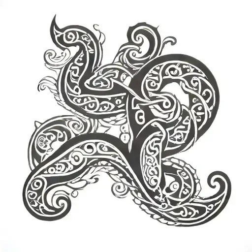 Ancient Finnish Sisu Symbol Intertwined Representing