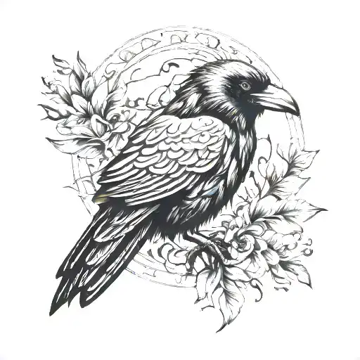 Crow In The Inner Side Of The Arm