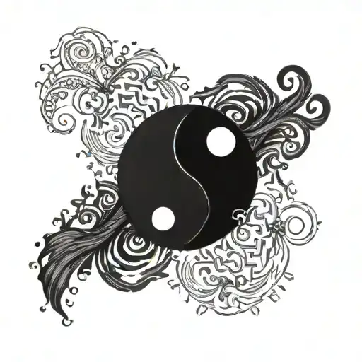 Yin And Yang Symbol Composed