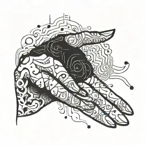 Get A Tattoo Of A Hand Trying To Achieve Something Abstract Style