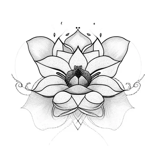 A Serene Lotus Flower Blooming In A Peaceful Ocean