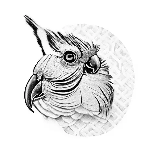 Aboriginal Cockatoo Feather Kangaroo Paw Print