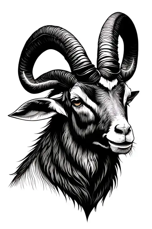 Capricorn Goat On Chest