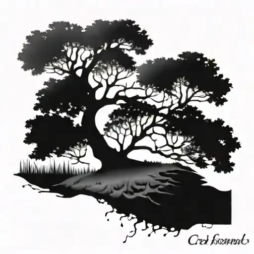 Sprawling Misty Beech Tree