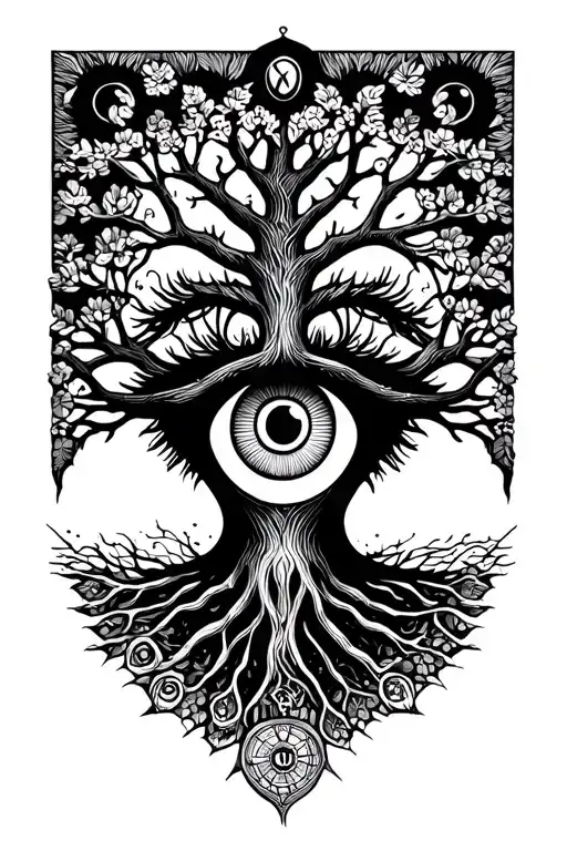 Tree Of Life And Eye Of Horus And Way Finder