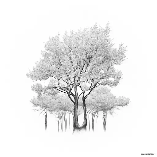 A Tree With Roots Shaped Like Irrigation Pipes