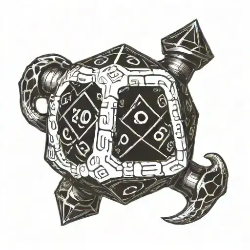 Beholder Shaped Like A D20 Dice