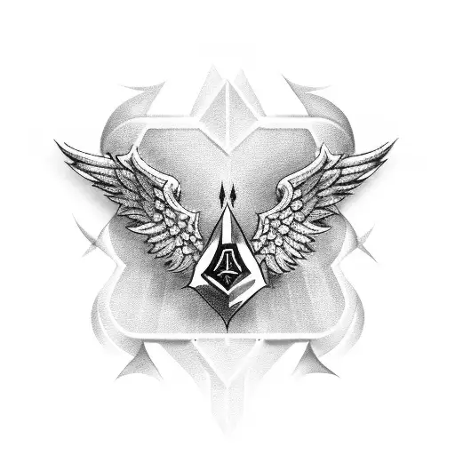 Game Controller Merged With Angel Wings