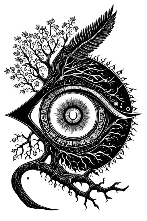 Tree Of Life And Eye Of Horus