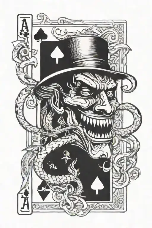 Snake Head And Ace Card Joker