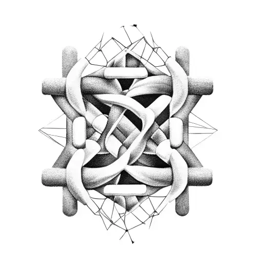 Dna Double Helix Merging With Futuristic Technology