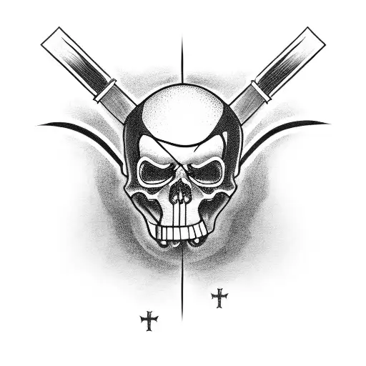 Grim Reaper Holding A Cross