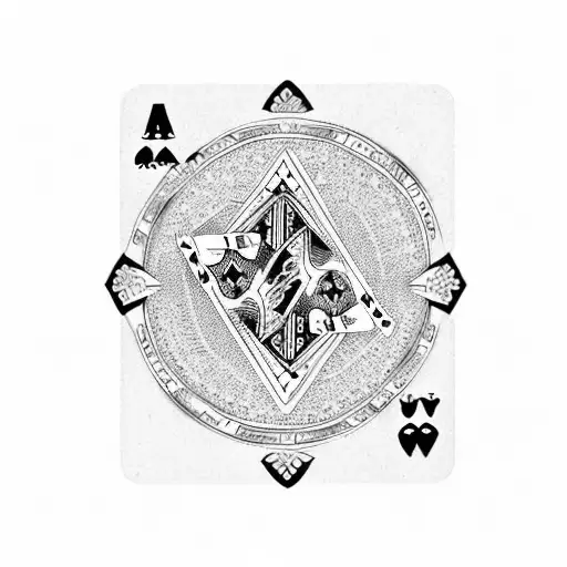 A Deck Of Cards Arranged In A Circular Pattern With The Joker Card In The Center