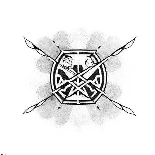 Anarchy Symbol Made Of Darts