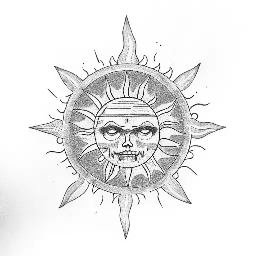 A Sun With Latin Phrase 'Aut Viam Inveniam Aut Faciam' Written Around It