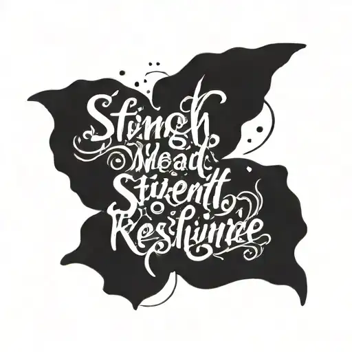 A Minimalistic Design Featuring A Quote In Latin Related To Strength Or Resilience