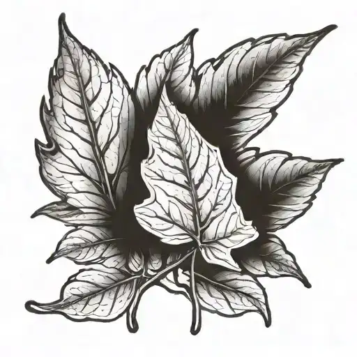 A Tree Leaf And The Past Inside