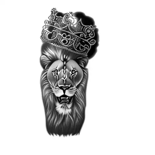 A Lion Wearing A Crown With Bob Marley