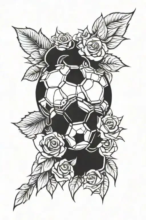 Soccerball And Rose