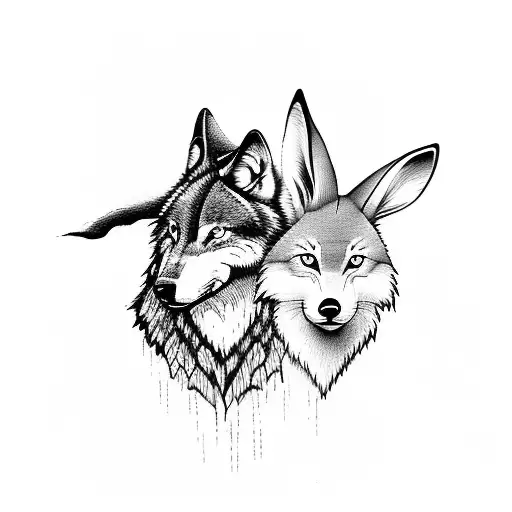 Wolf And Rabbit In Norse Setting