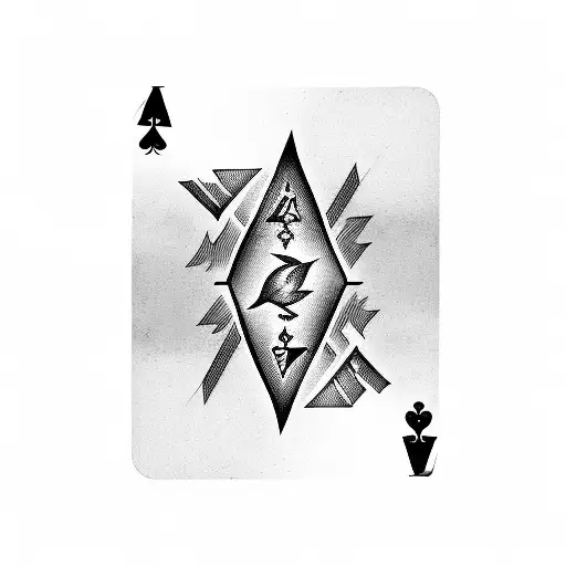 A Playing Card With A Spade Symbol Being Struck By A Lightning Bolt