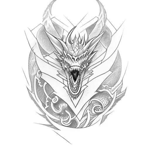 A Tattoo Saying Livevil With A Dragon Rapped Around It