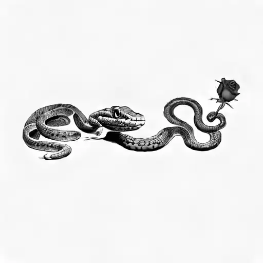 A Snake And A Rose