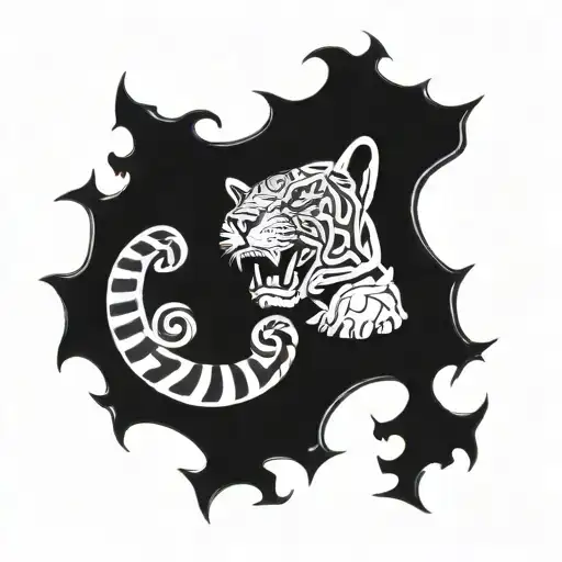Celtic Proud Tiger Chasing Moon