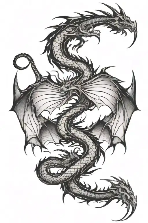 Dragon Wings Spread Up