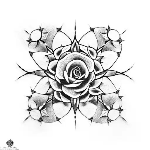 Crown Of Thorns And Flowers