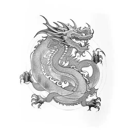 Dragon Black Sleeve Men Dark Samurai