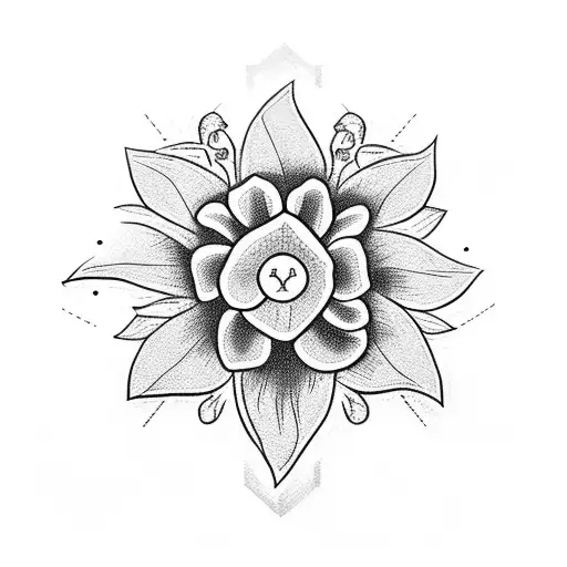 Flowers Trailing Along A Simple Christian Cross