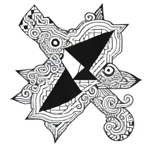Berber Symbol Into A Blackwork