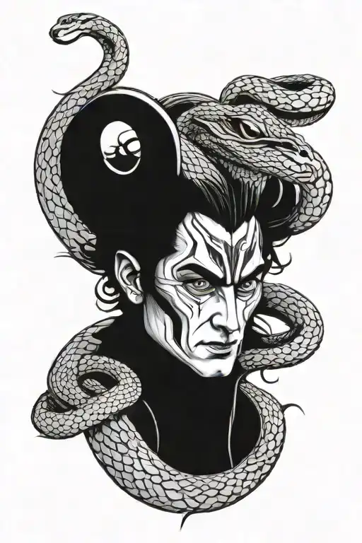 Loki With Snakes Wrapped