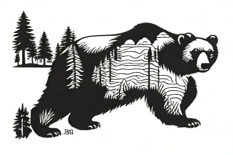 California Bear Standing