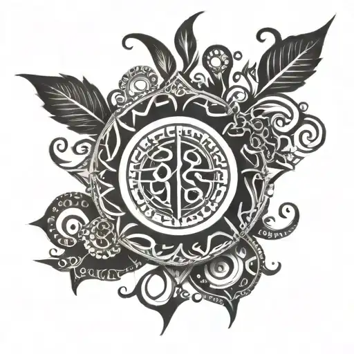 Karma Symbol With The Word