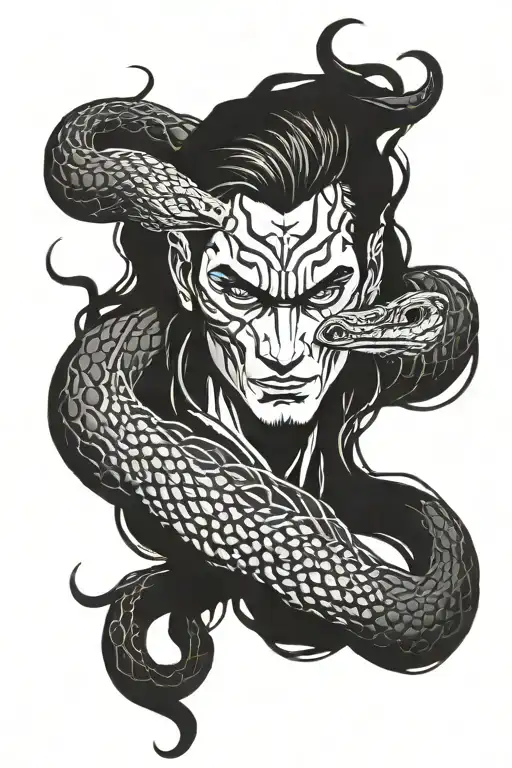 Loki With Snakes Wrapped