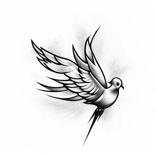 Dove With Lightning Background