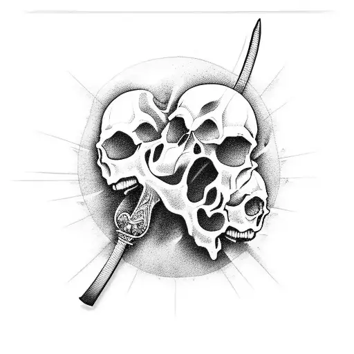 Skull And Katana And Cloud