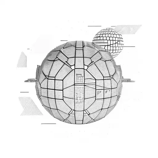 A Futuristic Cyberpunk Cityscape With A Basketball Court In The Center