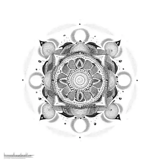 A Mandala With Intricate Patterns Inspired By Different Cultures Around The World