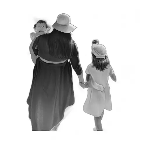 A Mother And Her Children