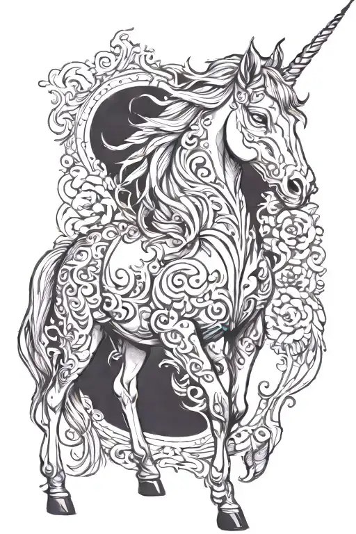 Gothic Unicorn Full Body