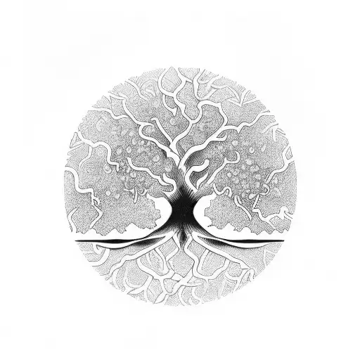 Tree Of Life Hand Drawan