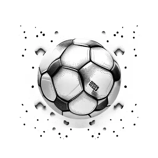 A Soccer Ball With Dog Paw Prints As The Pattern