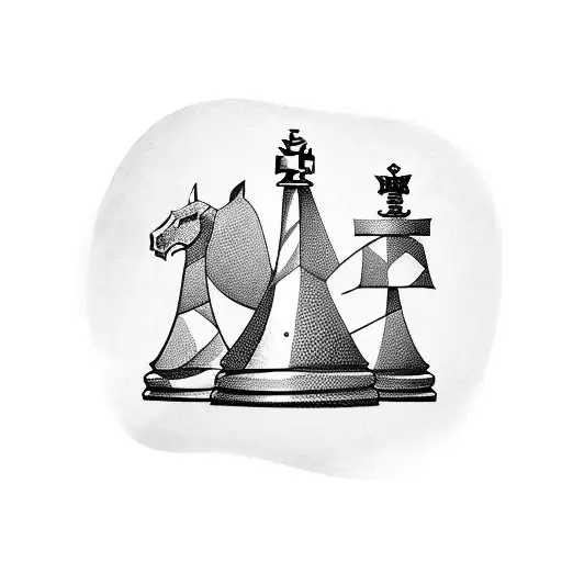 Chess Knight Illustration With Shading