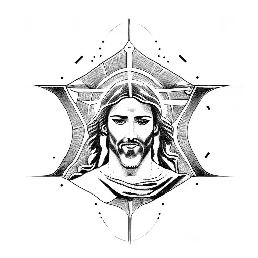 A Detailed Illustration Of Jesus Holding An Open Bible