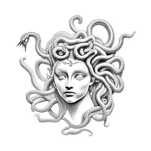 Medusa Holding Poseidon's Head