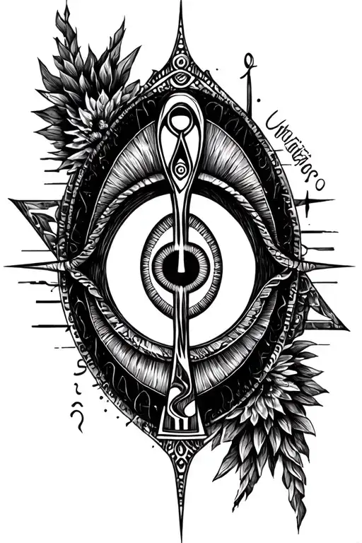 Virgo Zodiacs Mixed With Eye Of Horus And Ankh Symbol