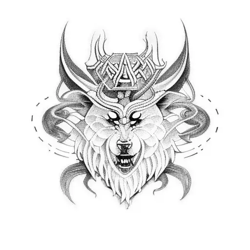 Combine Norse Mythology And Animals In A Blackwork Tattoo Design